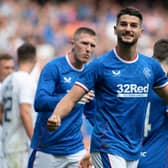 Rangers' Antonio Colak celebrates making it 3-0 during the win against Ross County.