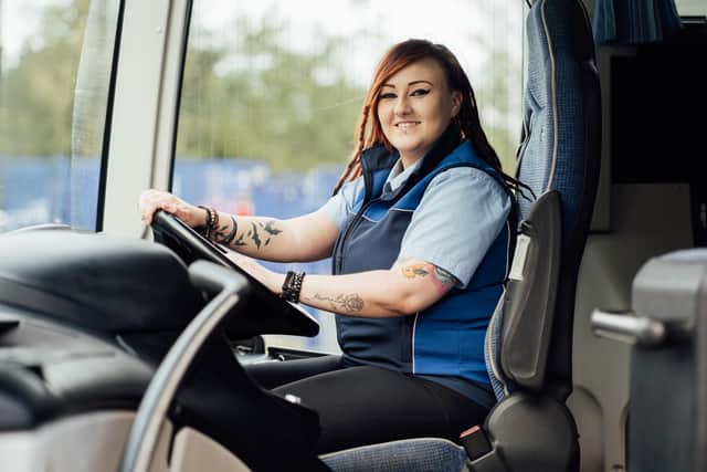 Natasha Barr, a driver with McGill’s, said she would encourage other women to think about a career behind the wheel.