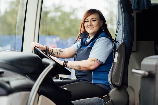 Natasha Barr, a driver with McGill’s, said she would encourage other women to think about a career behind the wheel.