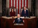 US President Joe Biden delivers the State of the Union address at the Capitol in Washington, DC (Picture: Andrew Caballero-Reynolds/AFP via Getty Images)