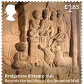 The Bridgeness distance slab which features in the new Roman-era Britain collection from Royal Mail. PIC: Royal Mail.