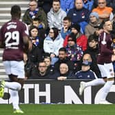 Hearts' Lawrence Shankland scored in last weekend's match against Rangers.