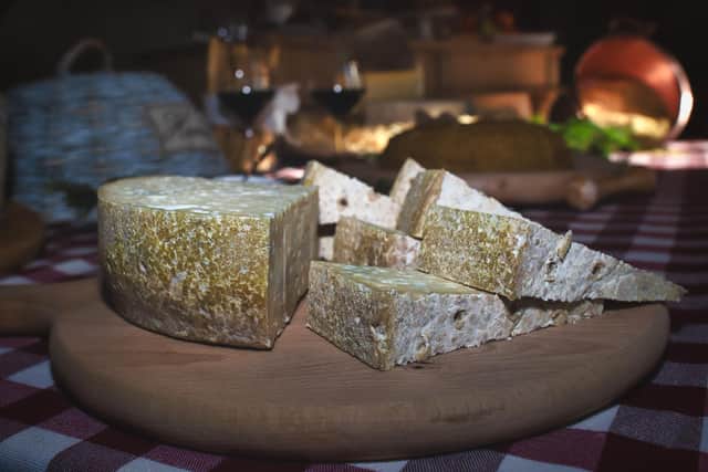 Typical Bergamo cheese from the Taleggio valley Strachitunt. Pic: PA Photo/Alamy.