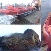 Boy rescued after becoming trapped by tide in Fife picture: RNLI