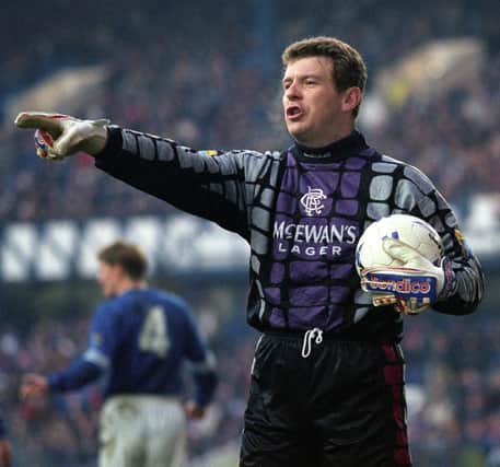 26/12/95 BELL'S PREMIER DIVISION
RANGERS V KILMARNOCK (3-0)
IBROX - GLASGOW
Rangers goalkeeper Andy Goram.