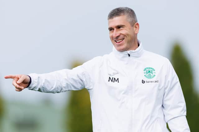 Hibs manager Nick Montgomery guided Central Coast Mariners to silverware last season.