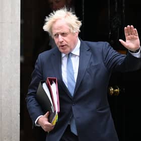 Prime Minister Boris Johnson departs 10 Downing Street for PMQs. Picture: Leon Neal/Getty Images