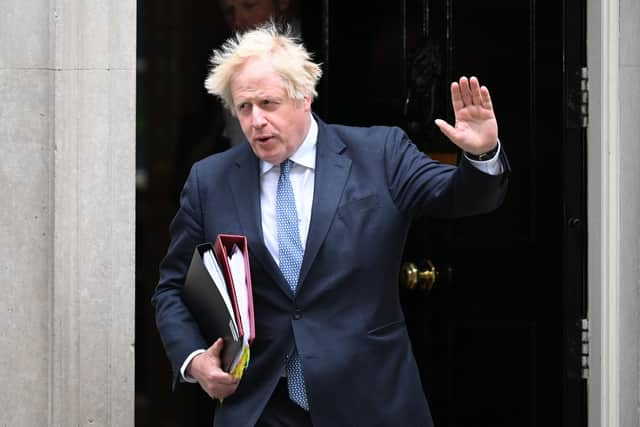 Prime Minister Boris Johnson departs 10 Downing Street for PMQs. Picture: Leon Neal/Getty Images