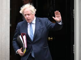 Prime Minister Boris Johnson departs 10 Downing Street for PMQs. Picture: Leon Neal/Getty Images