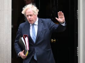 Prime Minister Boris Johnson departs 10 Downing Street for PMQs. Picture: Leon Neal/Getty Images