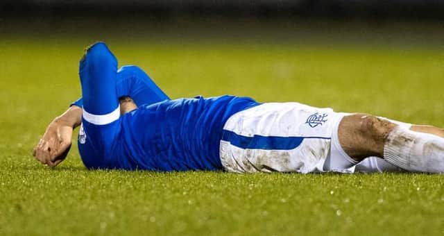 Rangers defender Leon Balogun suffered a head knock during their Betfred Cup quarter-final defeat at St Mirren and will be assessed before the Premiership match against Motherwell at Ibrox on Saturday. (Photo by Craig Williamson / SNS Group)