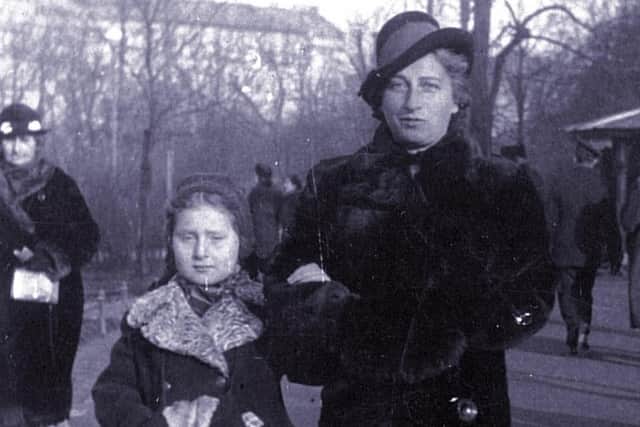Young Marion and her aunt, who met her at Central Station. PIC: Contributed