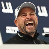 David Howell speaks in a press conference ahead of making a record 722nd appearance on the 10th anniversary of his Alfred Dunhill Links Championship win. Picture: Octavio Passos/Getty Images.