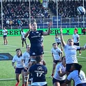 One of the thrilling moments from last weekend's Scotland-France rugby game at The Hive
