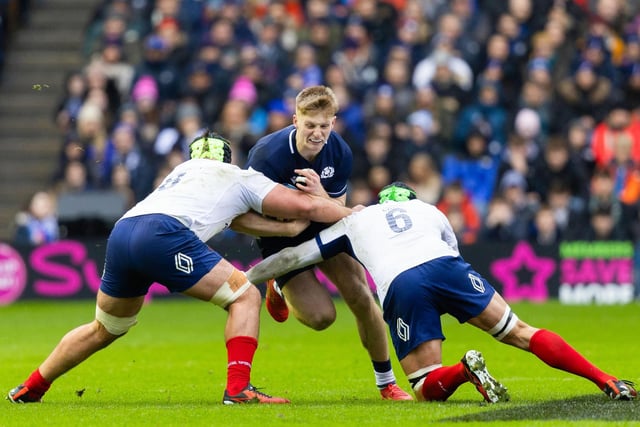 All eyes were on the youngster for his Scotland debut and he settled well with an early take from a high ball and then played a part in opening try. Was chipped by Louis Bielle-Biarrey for France's winning try. Given this was his debut in trying circumstances, a job very well done. 8