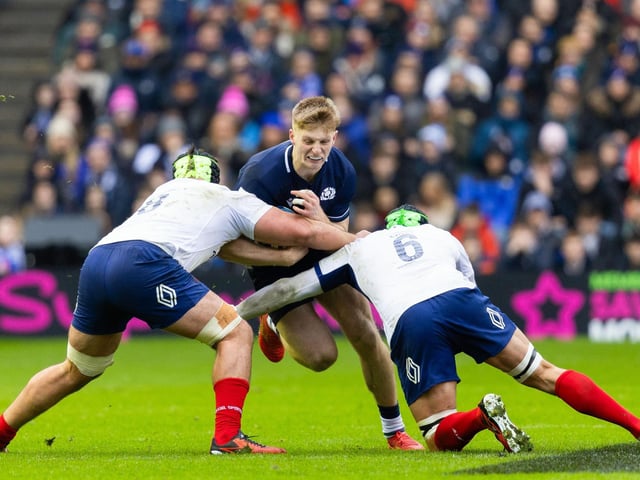 All eyes were on the youngster for his Scotland debut and he settled well with an early take from a high ball and then played a part in opening try. Was chipped by Louis Bielle-Biarrey for France's winning try. Given this was his debut in trying circumstances, a job very well done. 8