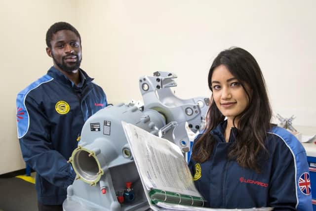 Ben Sithole and Ali Shrestha work on Leonardo project