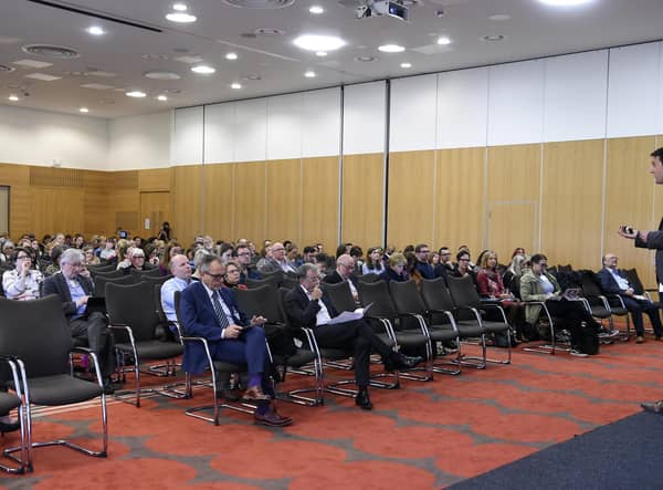 Accenture's Mark Byrne addresses the 2019 Scotsman Data conference