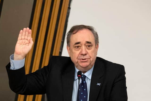 Former first minister Alex Salmond gives evidence. Picture: Andy Buchanan - Pool/Getty Images