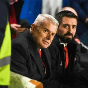 Aberdeen chairman Dave Cormack was in attendance at Recreation Park.