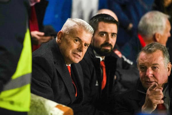 Aberdeen chairman Dave Cormack was in attendance at Recreation Park.