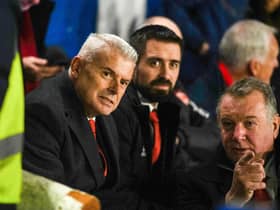 Aberdeen chairman Dave Cormack was in attendance at Recreation Park.