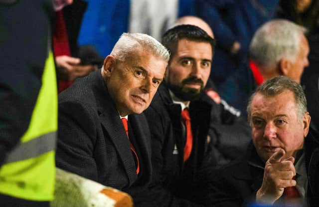 Aberdeen chairman Dave Cormack was in attendance at Recreation Park.