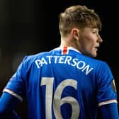 Rangers Nathan Patterson during a UEFA Europa League match between Rangers and Royal Antwerp at Ibrox Stadium, on February 25, 2021, when the substitute scored with his first touch. (Photo by Craig Williamson / SNS Group)