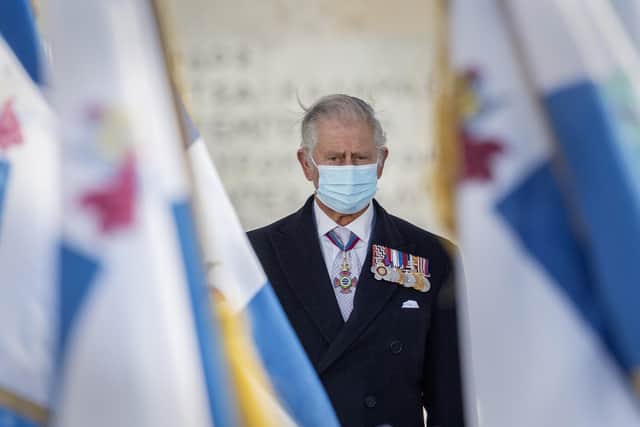 The Prince of Wales attending the Independence Day Military Parade in Syntagma Square.