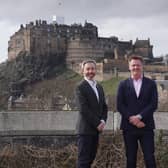 Rob Lang (Edinburgh Airport), Marshall Dallas (EICC) and Elaine Elder (National Museums of Scotland) from Convention Edinburgh's new advisory group. Picture: Stewart Attwood