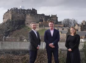 Rob Lang (Edinburgh Airport), Marshall Dallas (EICC) and Elaine Elder (National Museums of Scotland) from Convention Edinburgh's new advisory group. Picture: Stewart Attwood