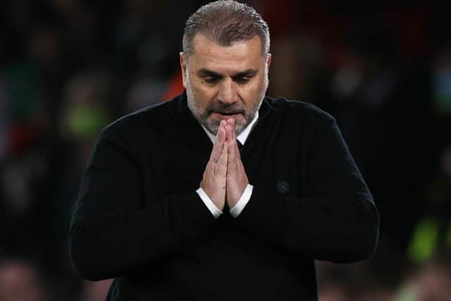 Celtic manager Ange Postecoglou during the 4-0 defeat to Bayer Leverkusen. (Photo by Craig Williamson / SNS Group)