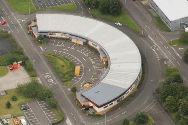 The Arc at at Hillington Park near Glasgow comprises seven, single storey, self-contained office suites arranged in a curved terrace. It is fully let to seven tenants.