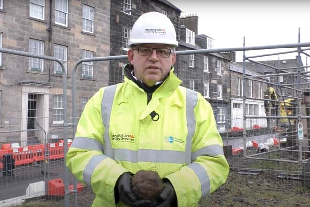 City council archaeologist John Lawson has been overseeing the tramworks on Constitution Street.