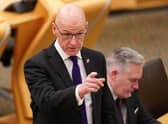 Deputy First Minister John Swinney delivers a budget statement to the Scottish Parliament at Holyrood, Edinburgh.