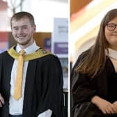 Graduates Liam Davidson and Anna Keller.