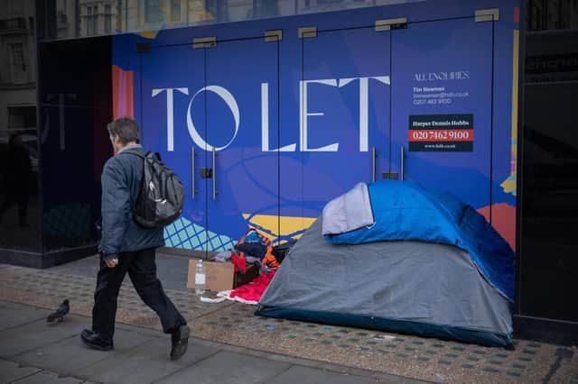 On Britain's streets, homeless people sleep in tents, something Suella Braverman says is a 'lifestyle choice'