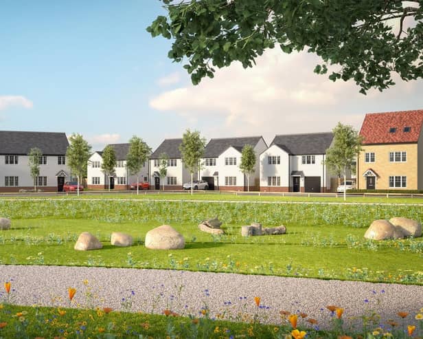 A CGI showing the sort of house types to be built by Avant Homes Scotland at the new development in Cairneyhill, Fife.