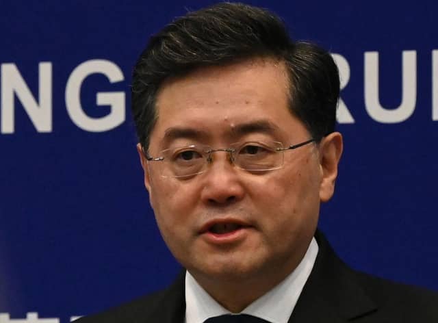 China's Foreign Minister Qin Gang speaks at the Lanting Forum at the Foreign Ministry in Beijing on Tuesday.