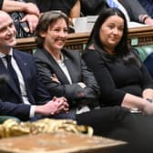 SNP Westminster leader Stephen Flynn (left) sitting next to deputy leader Mhairi Black (centre) at Prime Minister's Questions. Picture: Jessica Taylor/UK PARLIAMENT/AFP via Getty Images