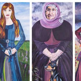 Portraits of women executed in Dalkeith for witchcraft will now hang in the town with (left to right) Christian Paterson, Beatrix Leslie and Janet Cook among those now immortalised. PIC: Dalkeith Arts.