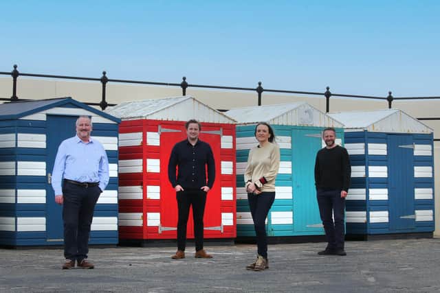 Left to right: Neil Francis, Jack Francis, Samantha Bedford and Paul Reid of Pogo Studio. Picture: Stewart Attwood