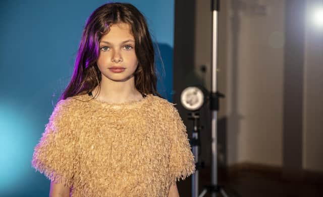 Alanna Macneil, 10, from Barra, is stepping into the world of child modelling and now makes regular work trips between the island and Barcelona. PIC: BBC ALBA.