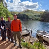 Bill Taylor (second from left) with prizewinners in the recent Scierra Pairs, one of Britain's top fly fishing events. (Pic: Nigel Duncan)