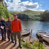 Bill Taylor (second from left) with prizewinners in the recent Scierra Pairs, one of Britain's top fly fishing events. (Pic: Nigel Duncan)