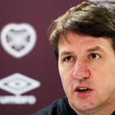 The future of Hearts manager Daniel Stendel is unclear.