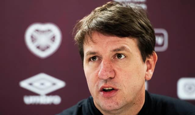The future of Hearts manager Daniel Stendel is unclear.