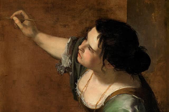 Detail from Self-Portrait as the Allegory of Painting (La Pittura) by Artemisia Gentileschi PIC: Todd-White Art Photography / Royal Collection Trust