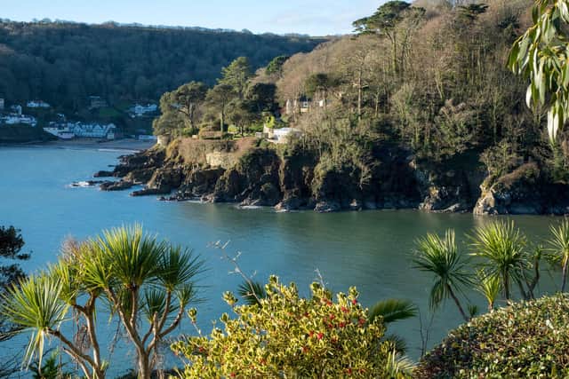 The view from South Sands towards North Sands, Salcombe, Devon.