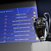 The draw for the Champions League last 16 was made in Switzerland on Monday.